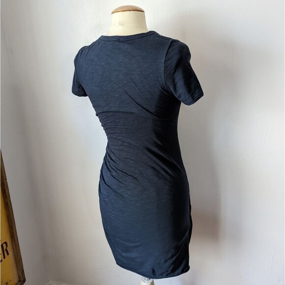 Anthropologie Slate Bue Ruched Crew Neck Mini Dress  Size S - Picture 4 of 5